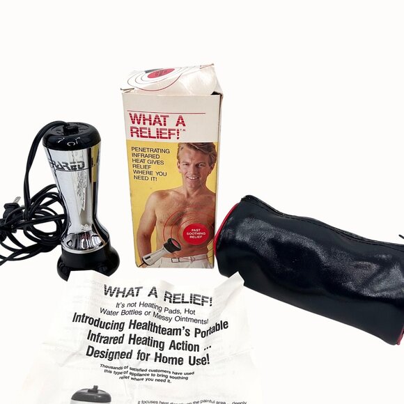 Healthteam What A Relief! Infrared Portable Heat Lamp W/ Storage Case & Instruct - Picture 2 of 7
